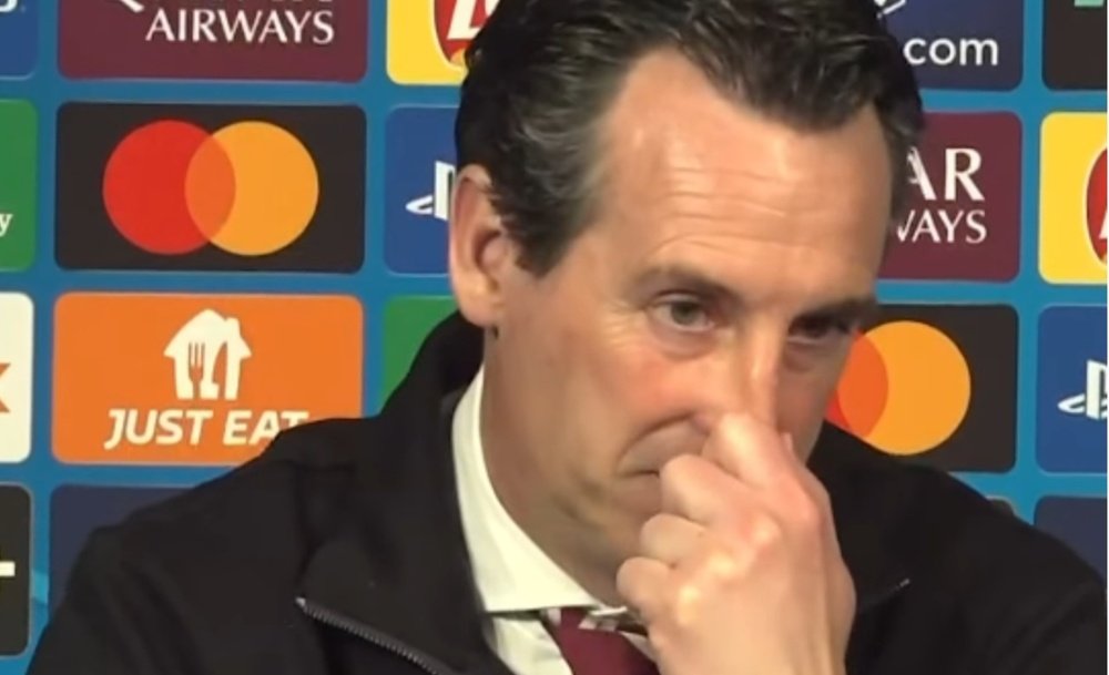 Unai Emery atendió a la prensa. Captura/AstonVilla