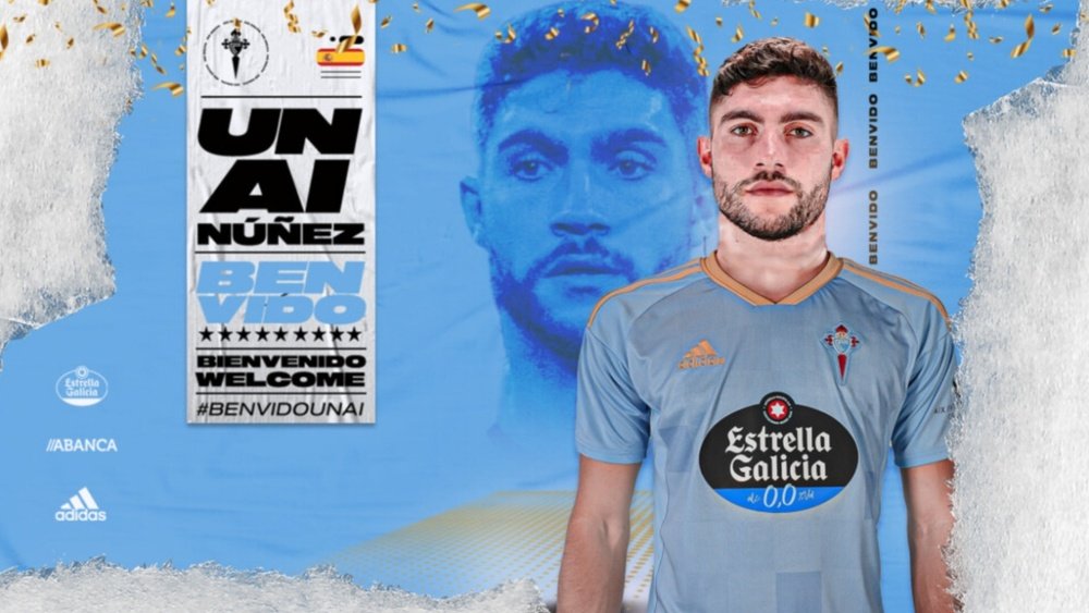 Unai Núñez llega cedido procedente del Athletic. Twitter/RCCelta