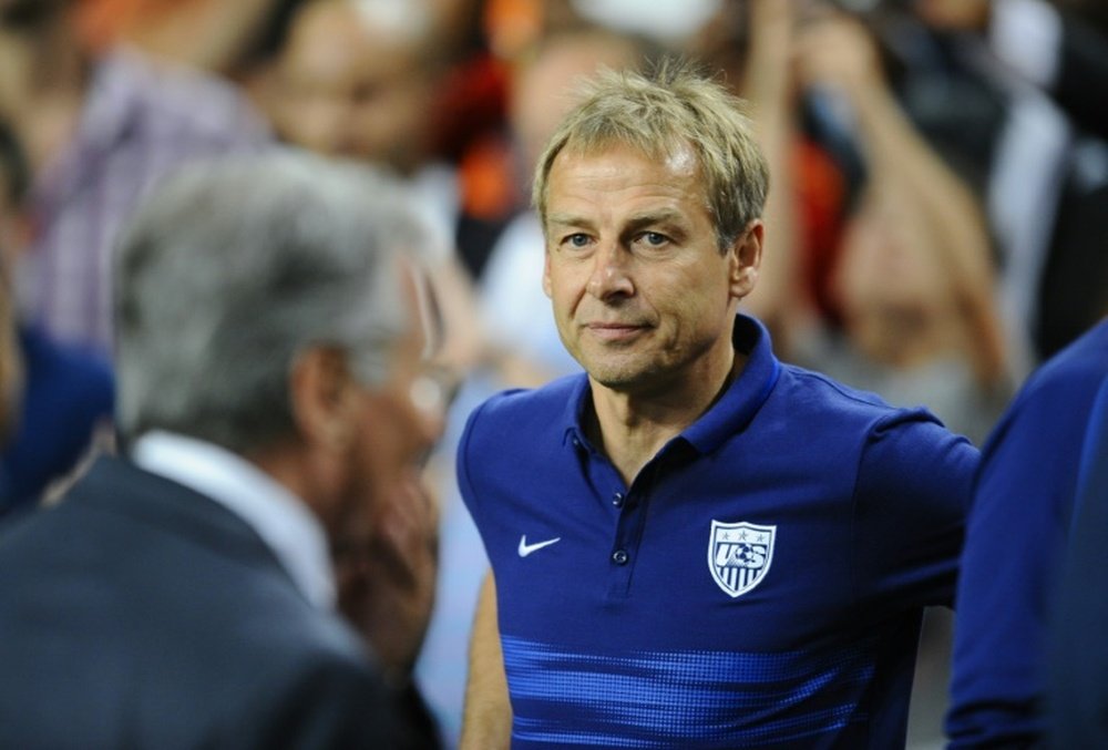 US head coach Jurgen Klinsmann, seen here ahead of the friendly match between the Netherlands and the US on June 5, 2015, has warned his players to expect a rough ride from opponents during the CONCACAF Gold Cup.