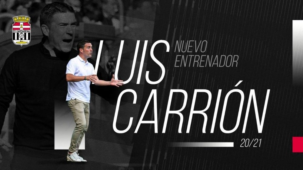 Luis Carrión, nuevo entrenador del Cartagena. FCCartagena