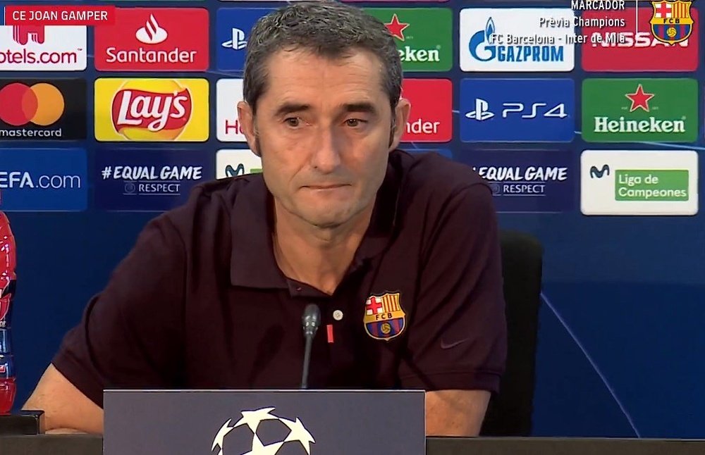 Ernesto Valverde a analysé la forme de ses joueurs. Captura/BarçaTV