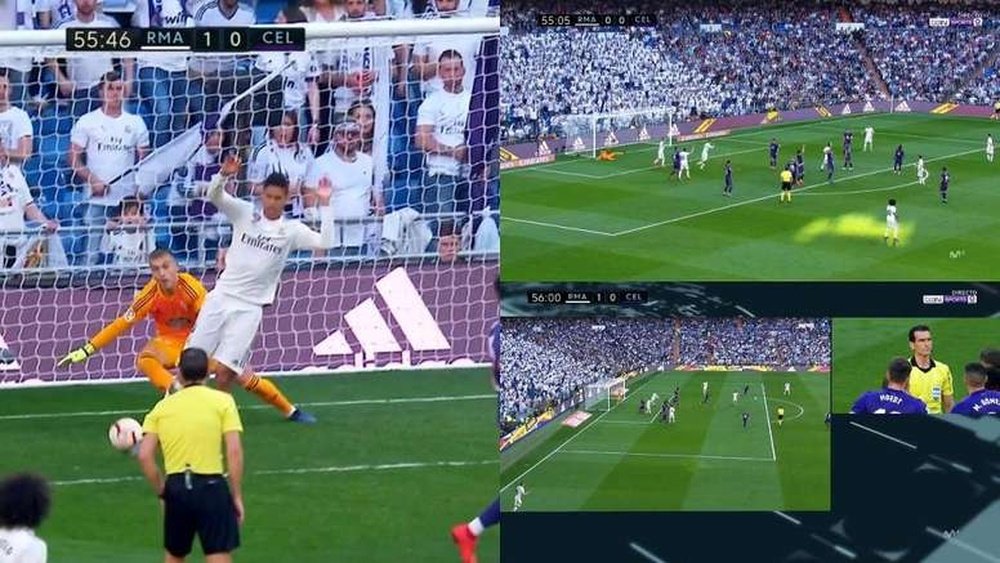 VAR did not give Madrid the goal. Screenshot/beINSports