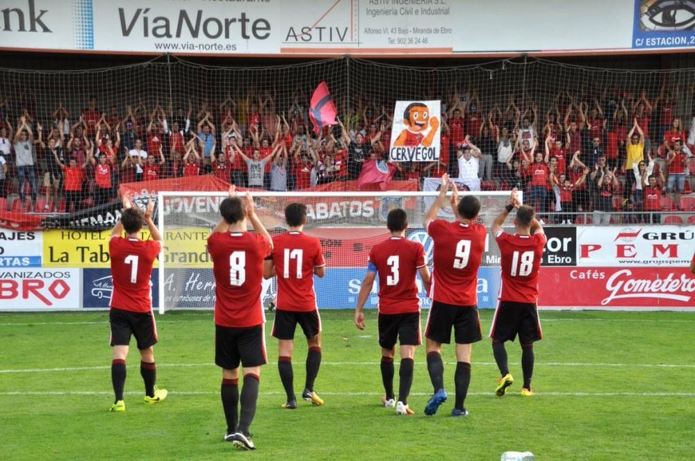 El Mirandés defenderá el resultado en casa. CDMirandes