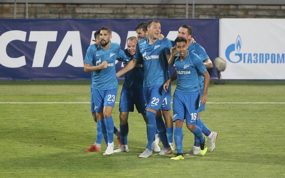 Zenit goleou Dinamo Minsk por 8-1. Twitter/Zenit