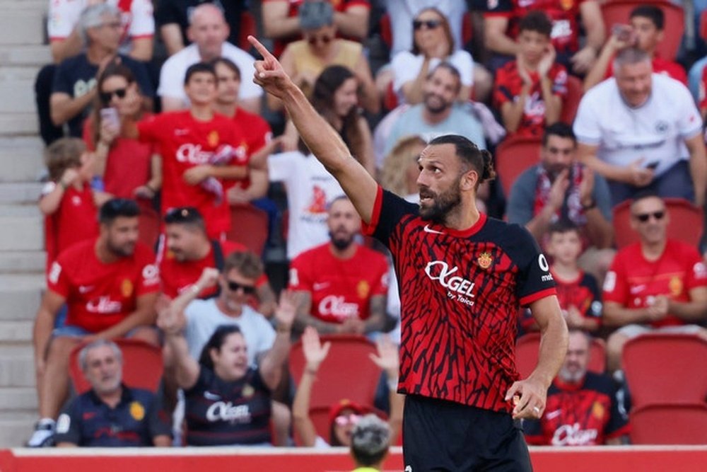 Vedat Muriqi encontró el tesoro en Son Moix. EFE