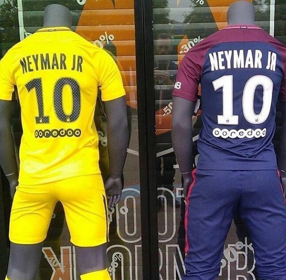 Neymars' PSG shirt for sale before he has even arrived. Twitter