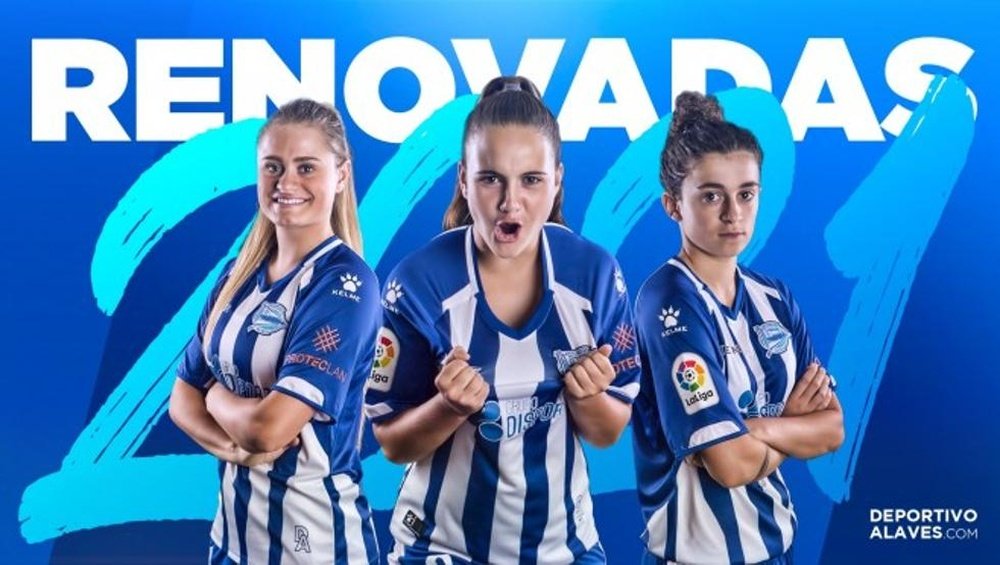 El Alavés renueva a Vera, Emma y Sanadri. DeportivoAlaves