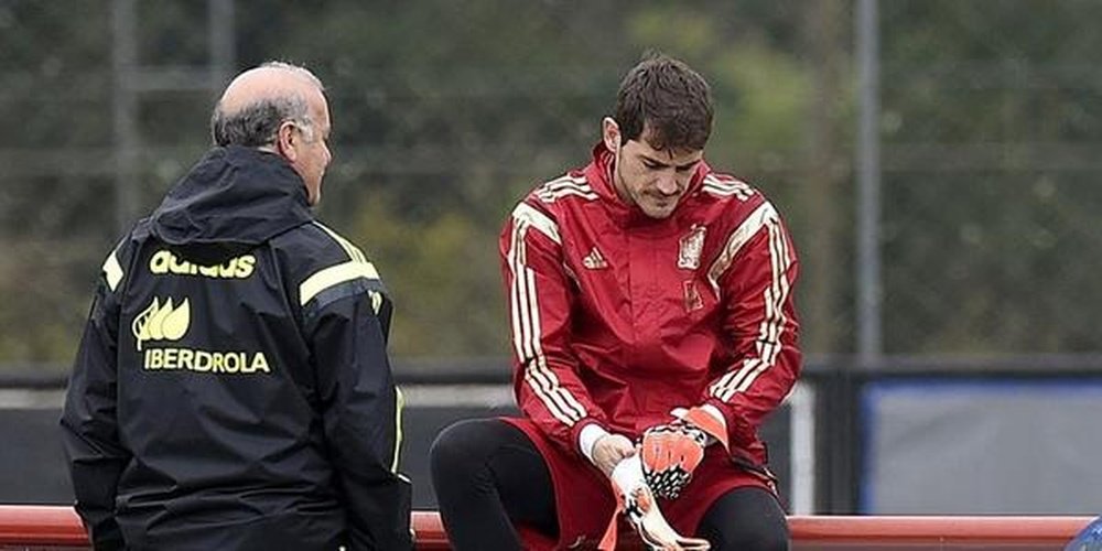 Vicente Del Bosque e Iker Casillas, con la Selección Española. Twitter