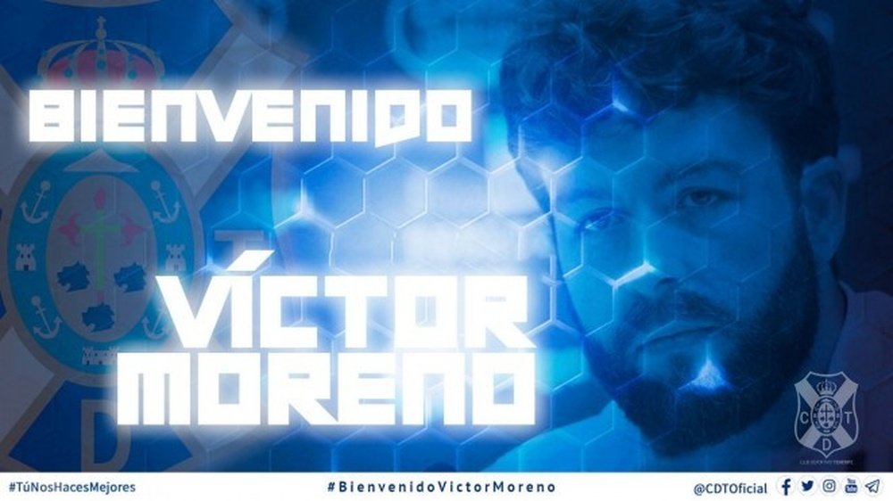 Víctor Moreno firmó con el Tenerife hasta 2021. CDTOficial