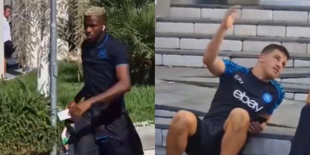 Osimhen is at loggerheads with Napoli. Screenshot/GennarodelVecchio