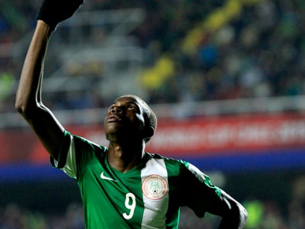 Victor Osimhen marcó el primer gol de la victoria de Nigeria. Twitter