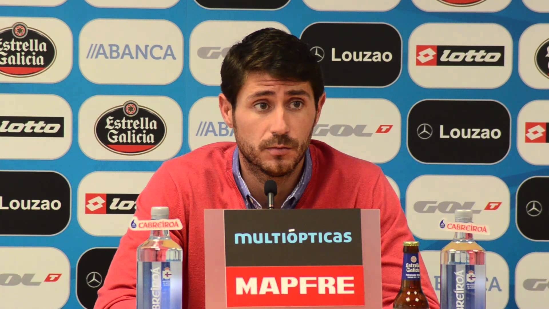 Víctor Sánchez del Amo, técnico del Deportivo de la Coruña, en una rueda de prensa. CanalDeportivo