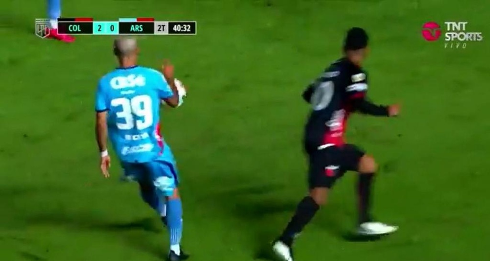 Colón ganó 2-0 a Arsenal de Sarandí. Captura/TNTSports