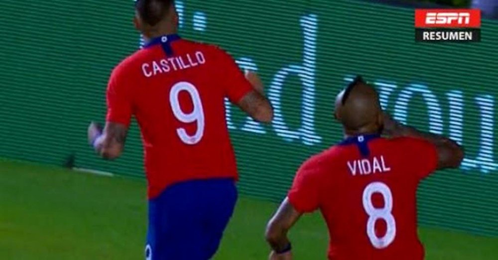 Vidal sacó su temperamento y mandó callar a los mexicanos. Captura/ESPN