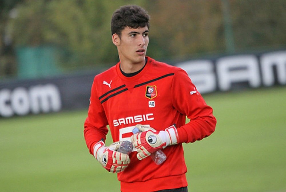 Vincent Dorent en un entrenamiento con el Rennes. StadeRennaisFC