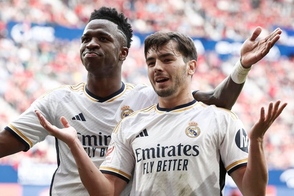 Both Vinicius and Brahim scored in Madrid's win over Osasuna. EFE