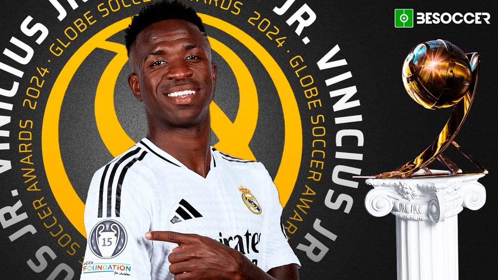 Vinicius Jr vainqueur du trophée Globe Soccer Awards. BeSoccer