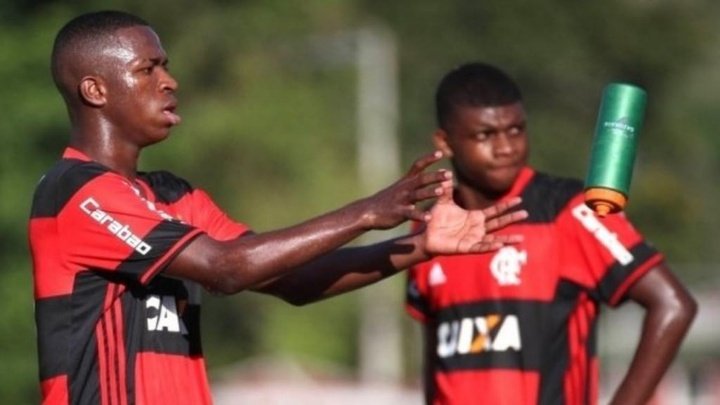 Vinícius festejó en las redes el gol de Flamengo
