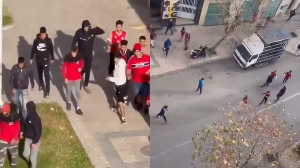Violencia en el fútbol marroquí. Captura/BeradaiMehdi