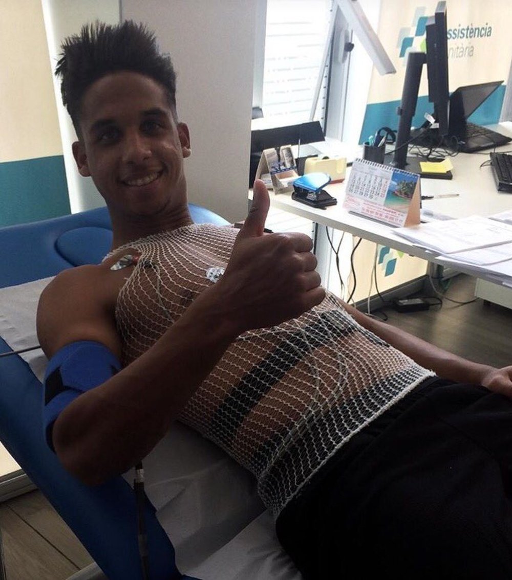 Vitinho, en las pruebas médicas con el Barcelona. FCBarcelona