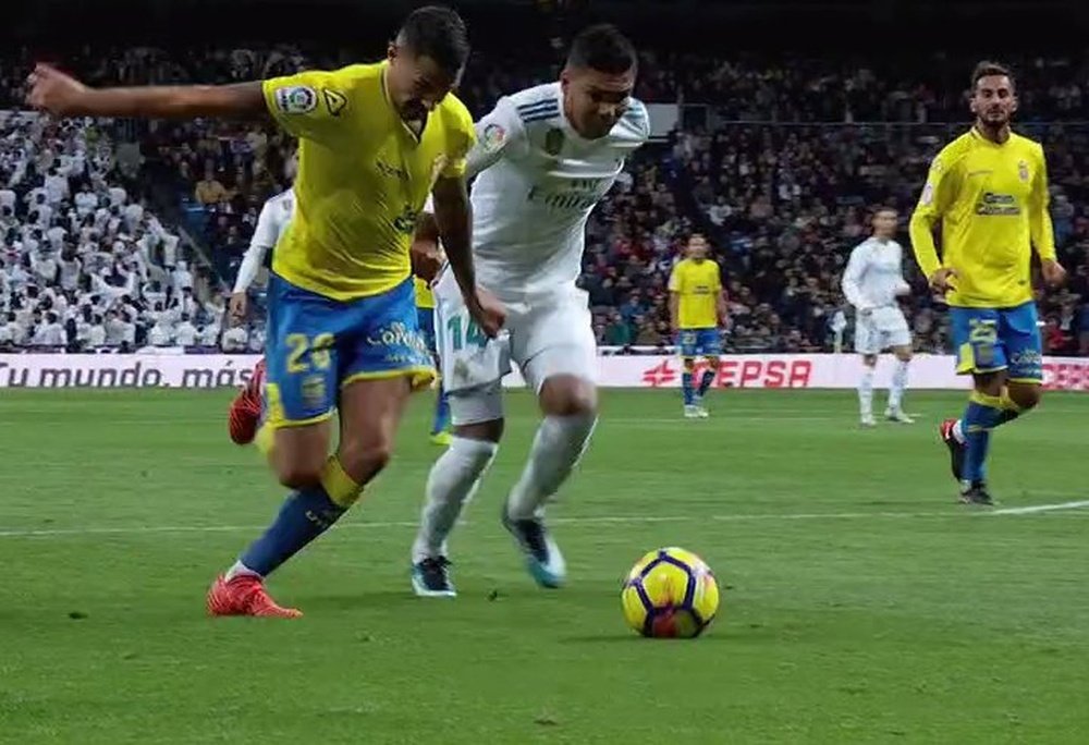 Polémica en el Bernabéu. Captura/Movistar