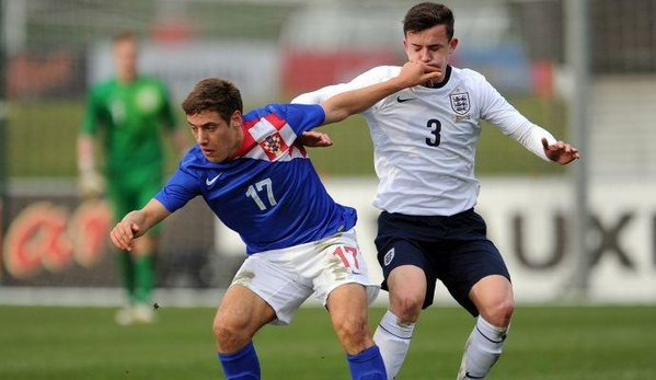 Vlasic, en un partido con las inferiores de Croacia. Twitter