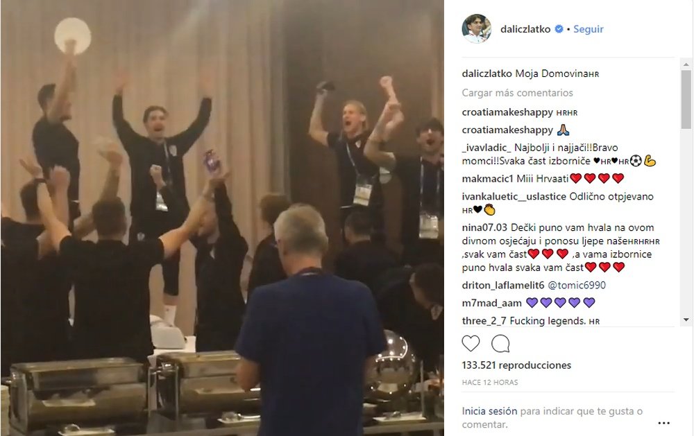 Vrsaljko fête de la victoire de son équipe. Capture