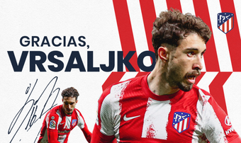 L'Atletico annonce le départ de Vrsaljko. Atlético de Madrid