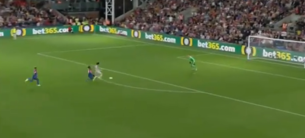 Wan-Bissaka was sent off for Salah foul