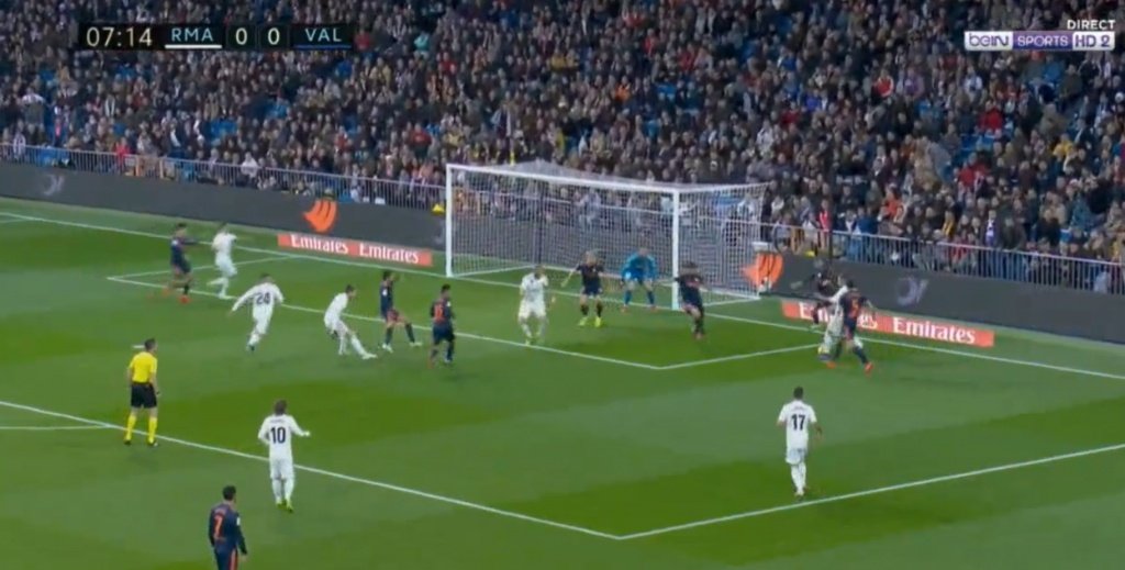 Wass own goal against Real Madrid. Captura/beIN