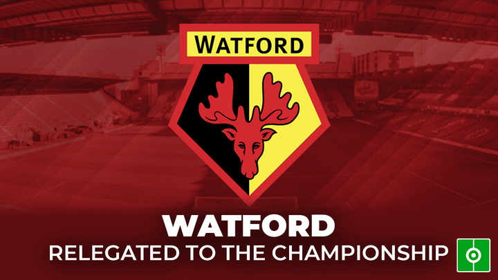Watford relegated from the Premier League
