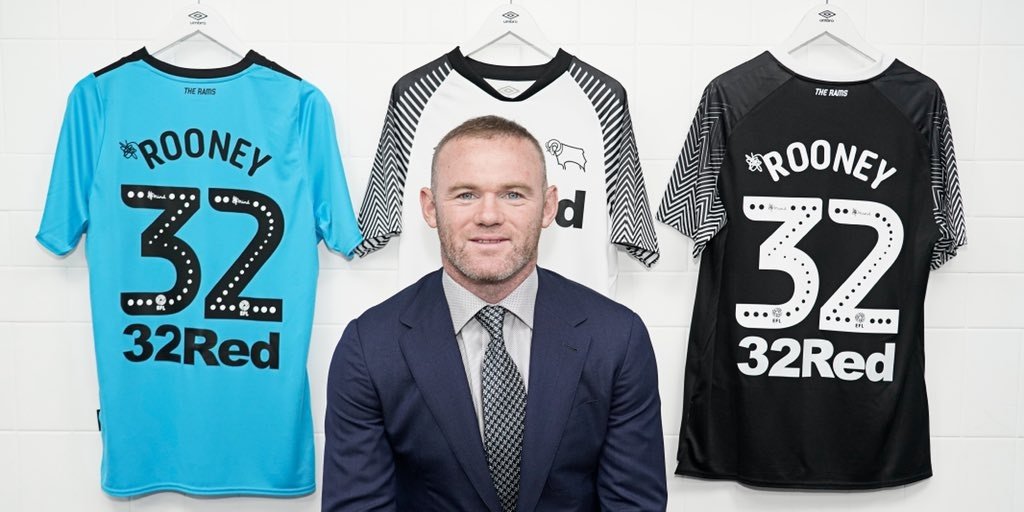 Rooney llevará el '32' por motivos publicitarios. DerbyCounty