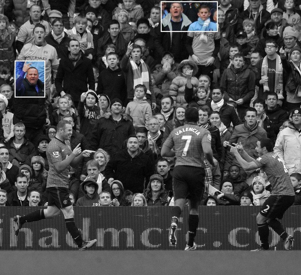 City fans did not react well to Rooney's goal. Twitter