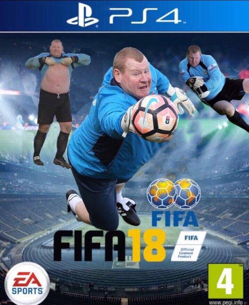 Así sería la portada del FIFA 18 si Wayne Shaw fuese el elegido por EA Sports. Twitter