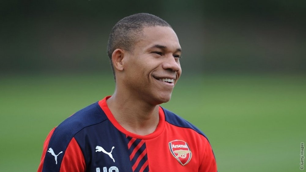 Wellington Silva in training with Arsenal. Arsenal