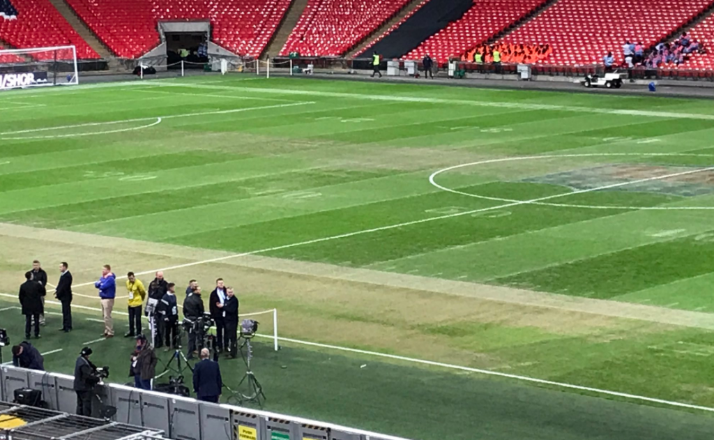 Revealed: the shocking state of the pitch for Spurs v City