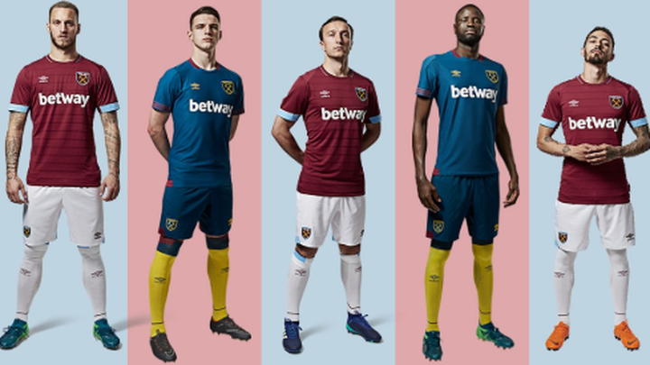 West Ham unveil snazzy new kits for 2018-19