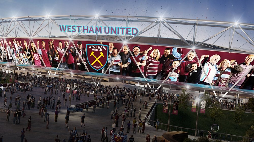 West Ham's proposed new stadium for next season. WHUFC