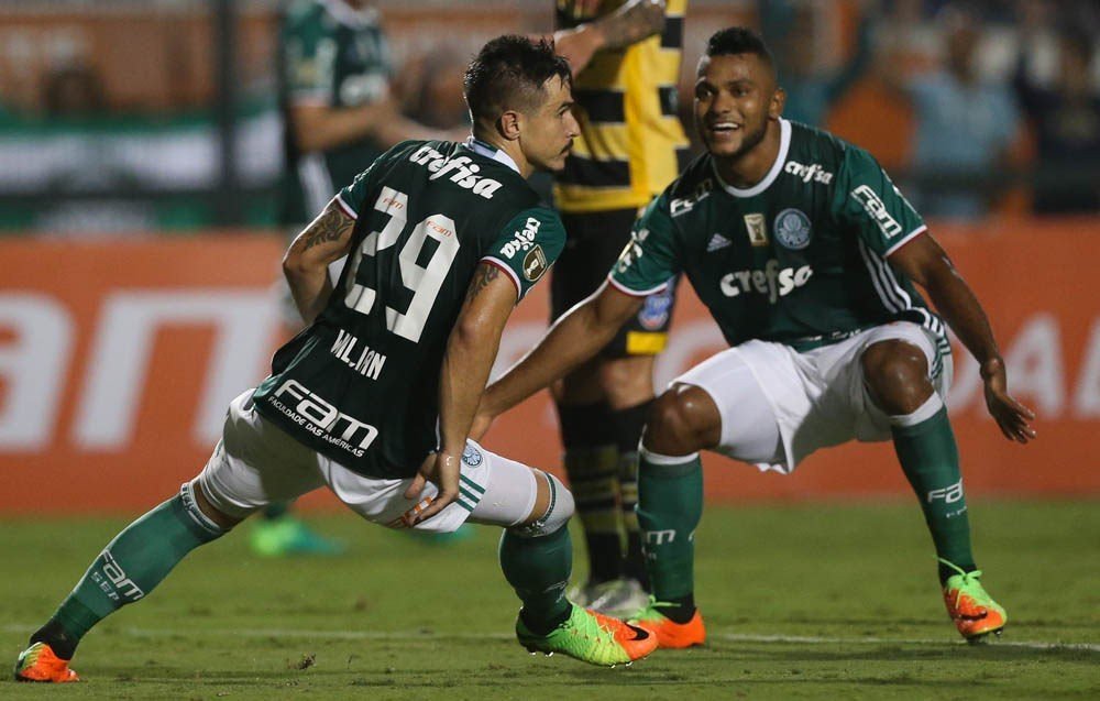 Palmeiras bate o Peñarol depois de ter ido para o intervalo a perder. Twitter