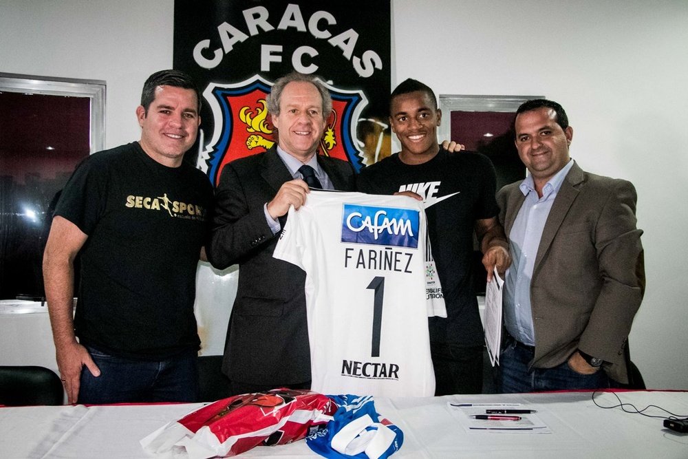 Wuilker Fariñez se incorporará a Millonarios en enero de 2018. Twitter/CaracasFútbolClub