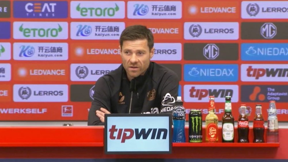 Xabi Alonso habló de su situación en rueda de prensa. Captura/YouTube/Bayer04Leverkusen