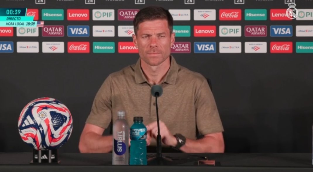 Xabi habló en rueda de prensa. Captura/RealMadridTV