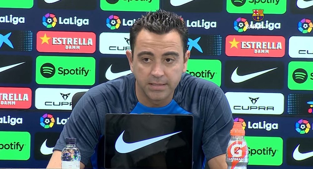 Xavi insists the club and player are happy. Screenshot/BarcaTV