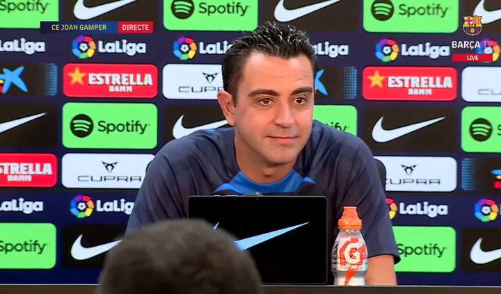Xavi in conferenza stampa. BarçaTV