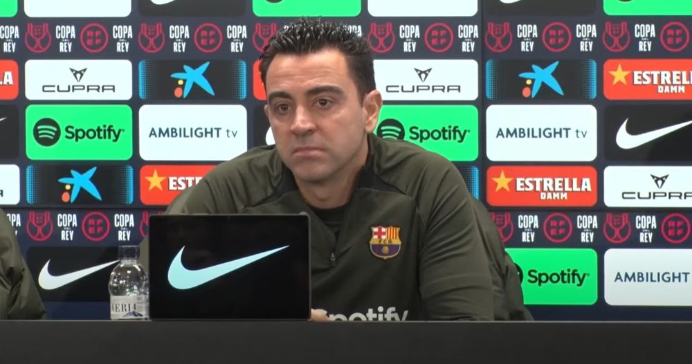 Xavi habló en rueda de prensa. Captura/FCBarcelona