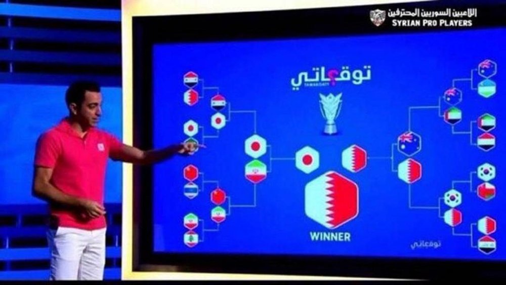 Xavi está al día de la Copa Asia. Captura/SyrianProPlayers
