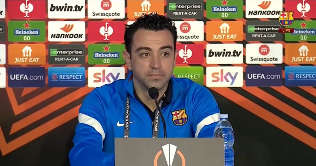 Xavi's prediction for Napoli game. Screenshot/BarcaTV