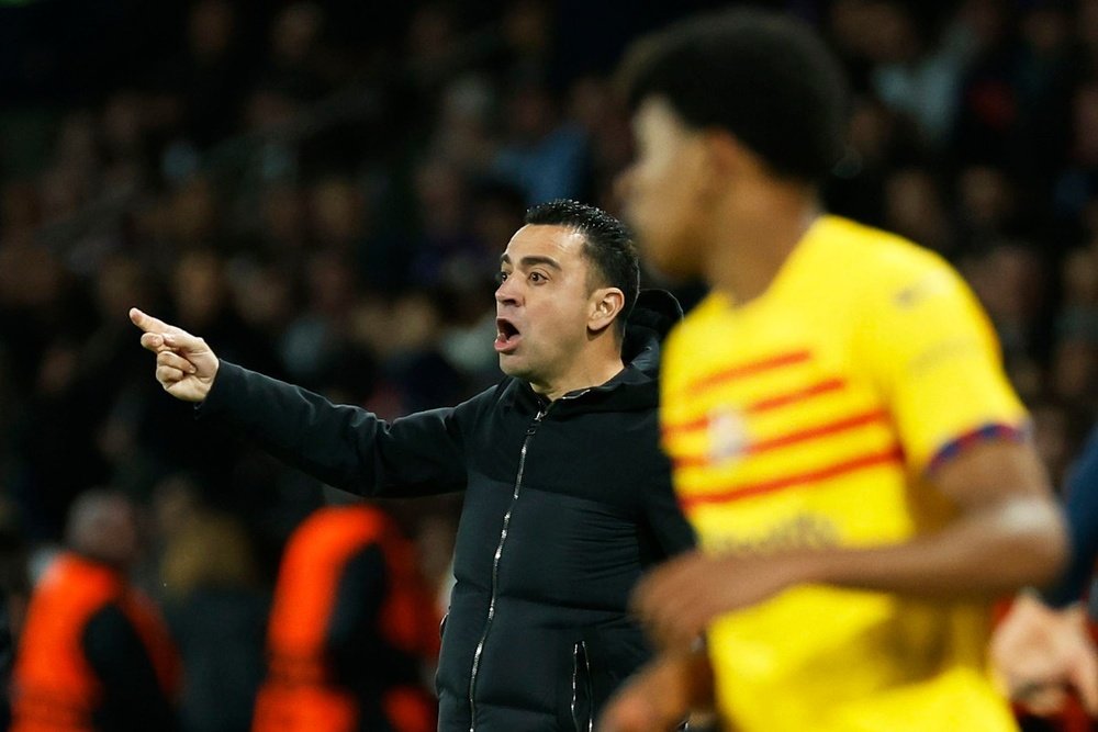 La primera gran noche europea de Xavi como técnico. EFE