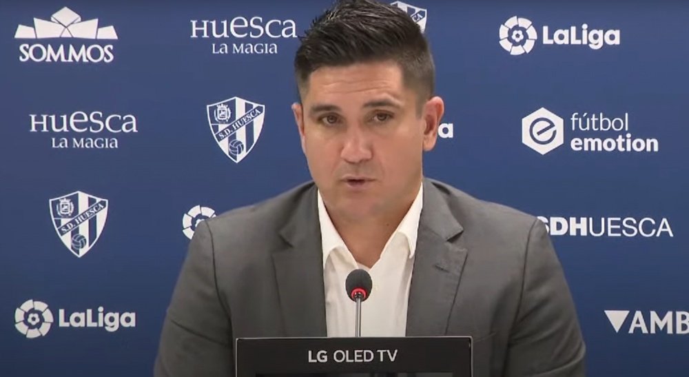 Xisco pidió un esfuerzo a la afición de la SD Huesca. Captura/AragónDeporte
