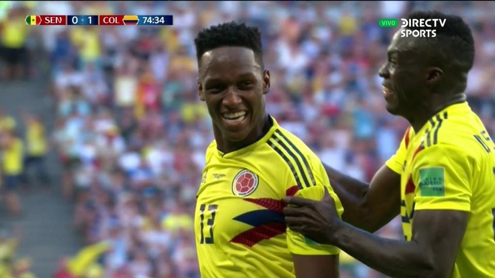 Mina put Colombia ahead in the second half. DirecTVSports